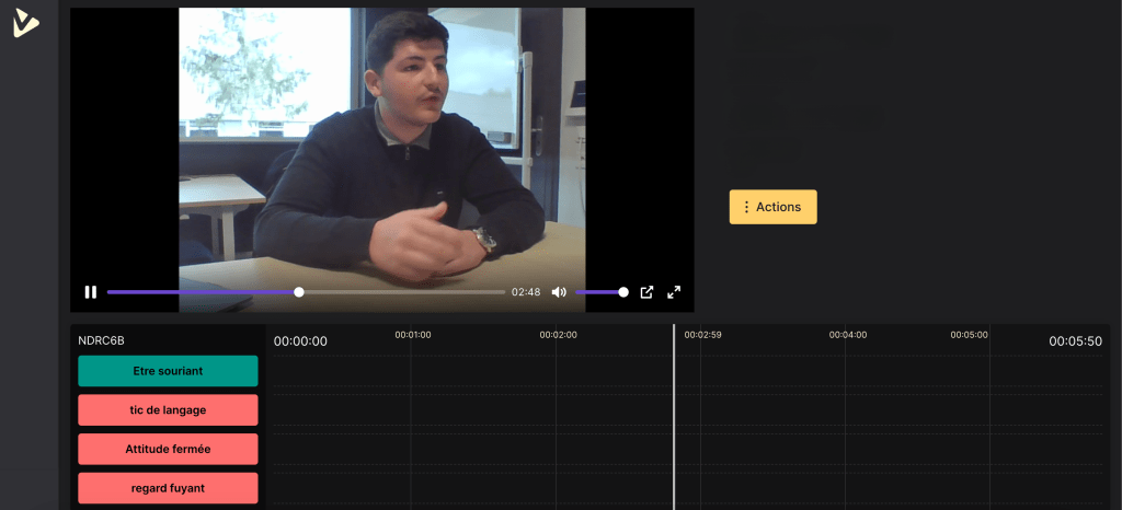 L'application Vyfe permet aux étudiants d'obtenir un feedback vidéo sur leur prestation en direct.